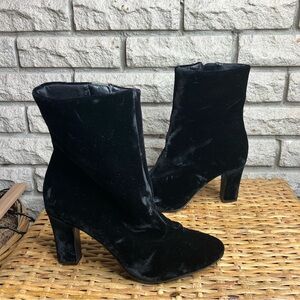 Ralph Lauren Bridgett Velvet Ankle Booties